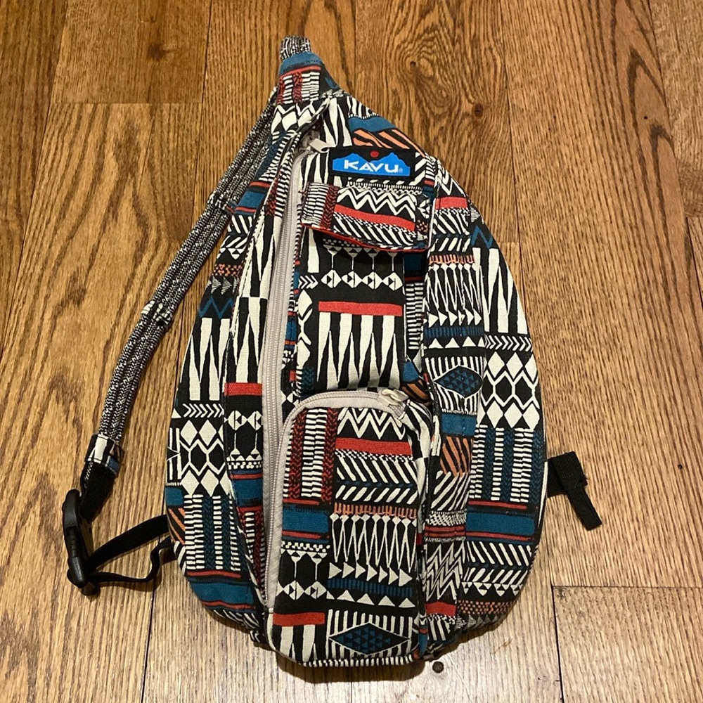 KAVU Original Rope Bag Sling Pack with Adjustable Rope Shoulder Strap